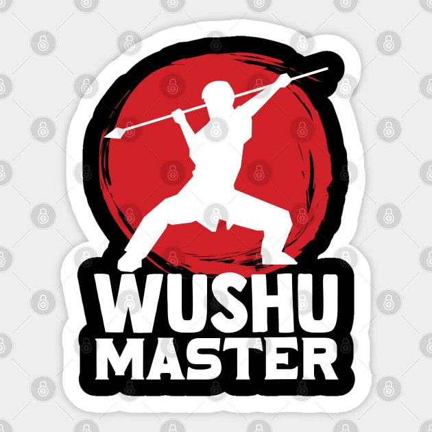 Wushu Master Chinese Kungfu Wushu Lover Wushu Staff Sticker by sBag-Designs